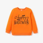 Kid Girl/Boy  Halloween Casual Cotton and Polyester Sweatshirt   Orange