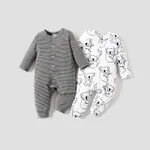 Baby Boy/Girl  Childlike Animal Print Button Long Sleeves Jumpsuit  image 2