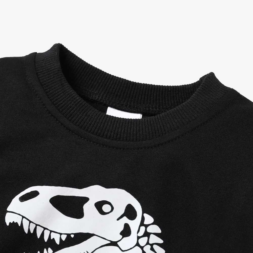 Halloween Toddler Boy Glow-in-the-dark Dinosaur Sweatshirt big image 4