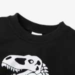 Halloween Toddler Boy Glow-in-the-dark Dinosaur Sweatshirt Black image 5
