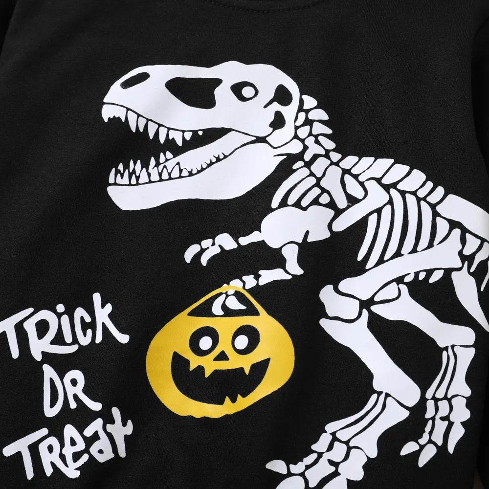 Halloween Toddler Boy Glow-in-the-dark Dinosaur Sweatshirt  big image 3