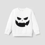 Toddler Girl/Boy Halloween Pattern Sweatshirt White