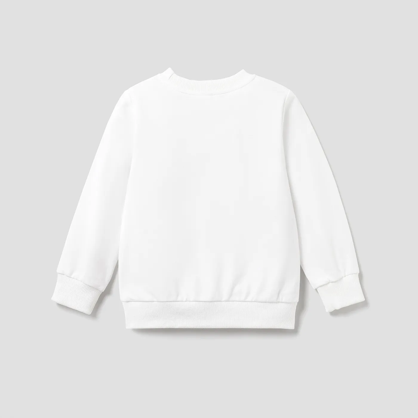 Toddler Girl/Boy Halloween Pattern Sweatshirt White image 3