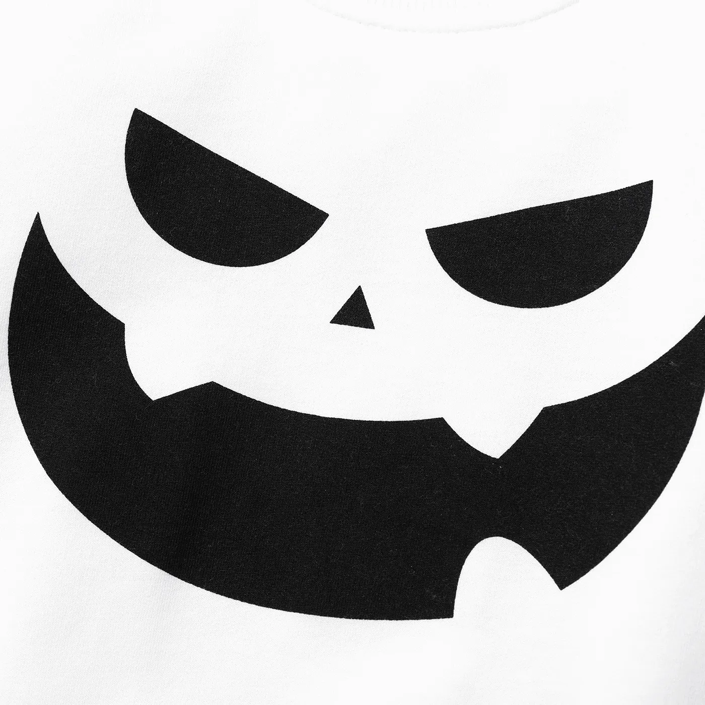 Toddler Girl/Boy Halloween Pattern Sweatshirt White image 5