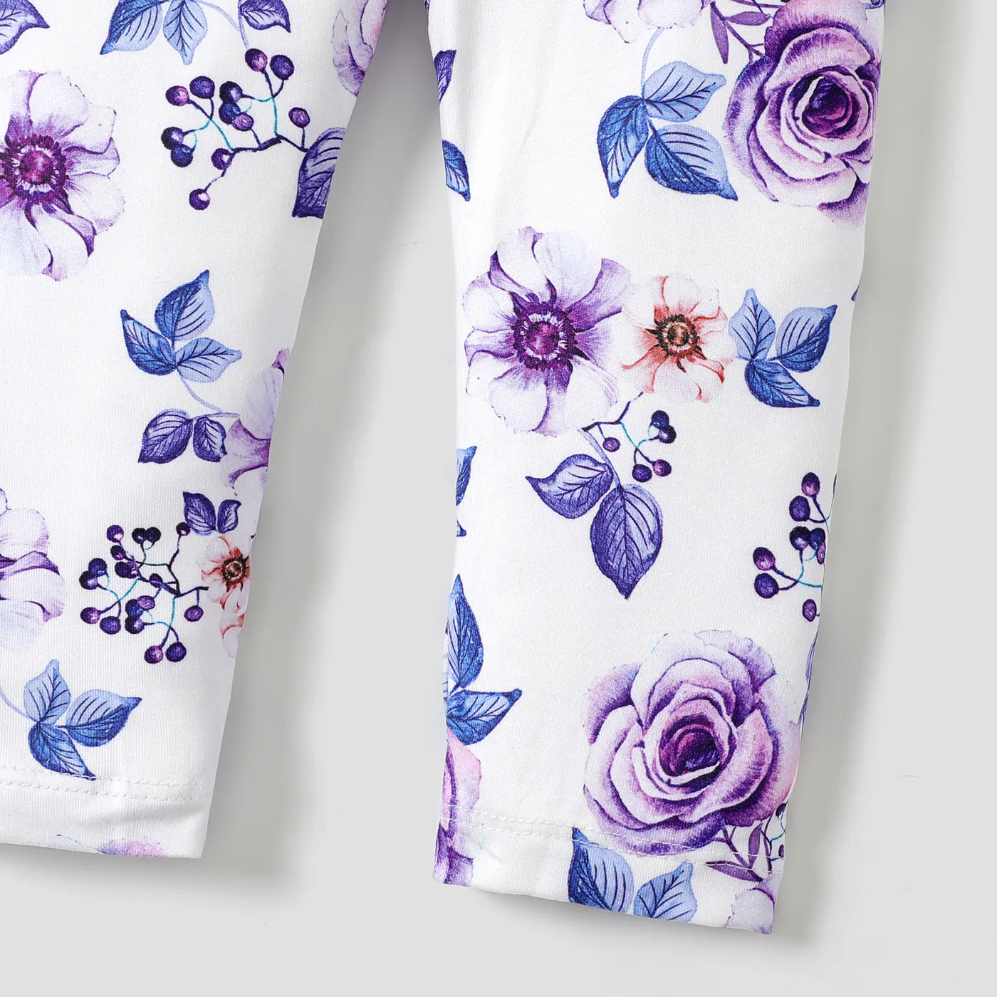 2PCS Baby Girl Hyper-Tactile Design Sweet Floral Top/Pant  image 3