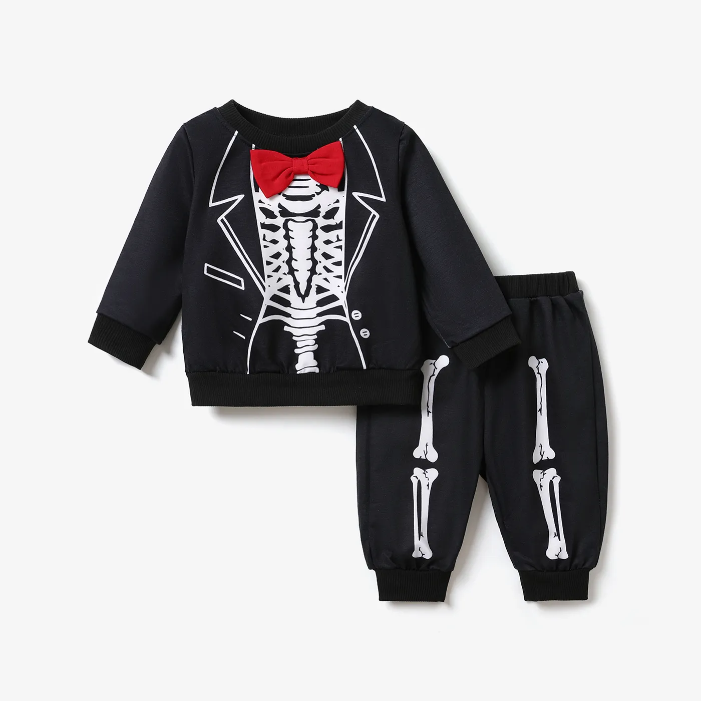 2pcs Baby Boy Halloween Childlike Style Set