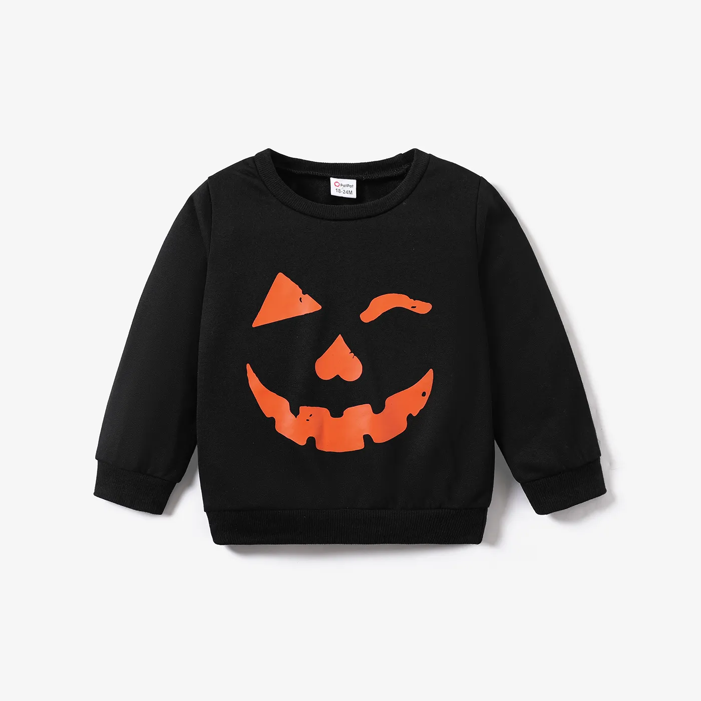 Toddler Boy/Girl Halloween Pumpkin Print Pullover Sweatshirt