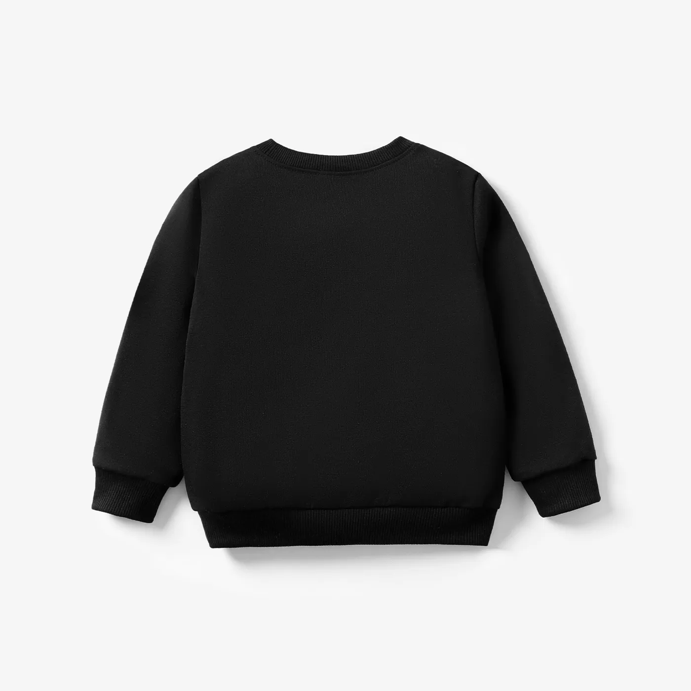 Toddler Boy/Girl Halloween Pumpkin Print Pullover Sweatshirt Black image 2