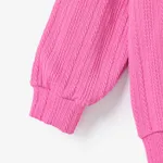 Toddler Girl Avant-garde Stand Collar Sweater and Avant-garde Grid Dress  image 5