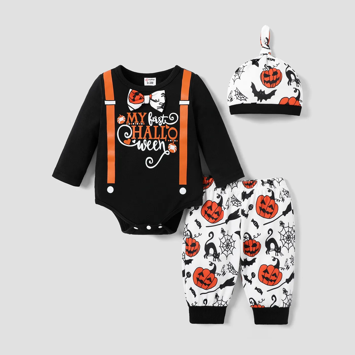 

3pcs Baby Boy Halloween Hyper-Tactile 3D Cute Set