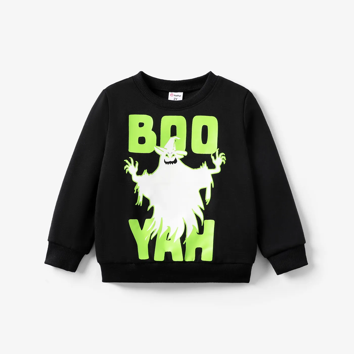 Dia das Bruxas Criança Menino Infantil Sweatshirt Verde big image 1