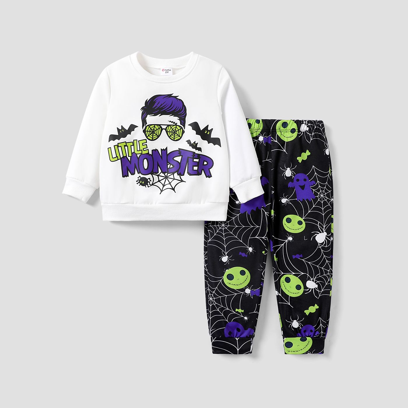 

2pcs Toddler Boy Halloween Casual Set