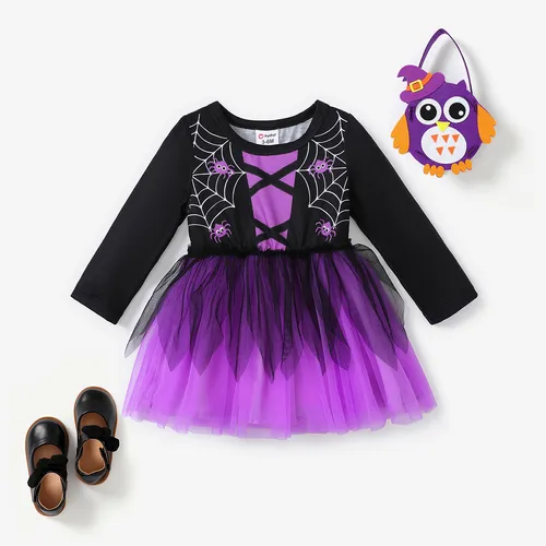 Baby Girl Halloween Multi-layered  Long Sleeve Fairy Dress
