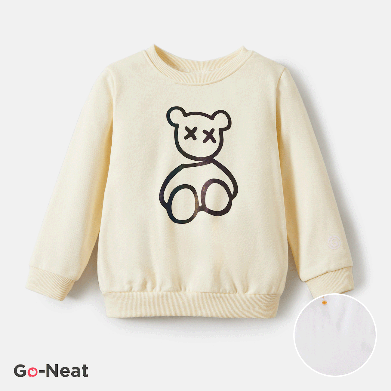Go-Neat Water Repellent and Stain Resistant Matching Family Solid Color Bear Pattern Top/Jumpsuit Multi-color big image 1