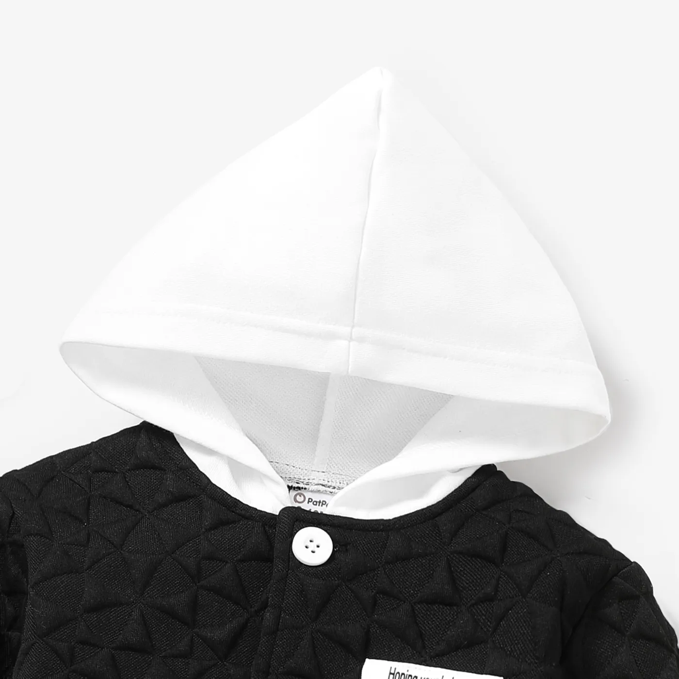 Baby Boy Avant-garde Solid Color Long Sleeve Coat  Black image 4