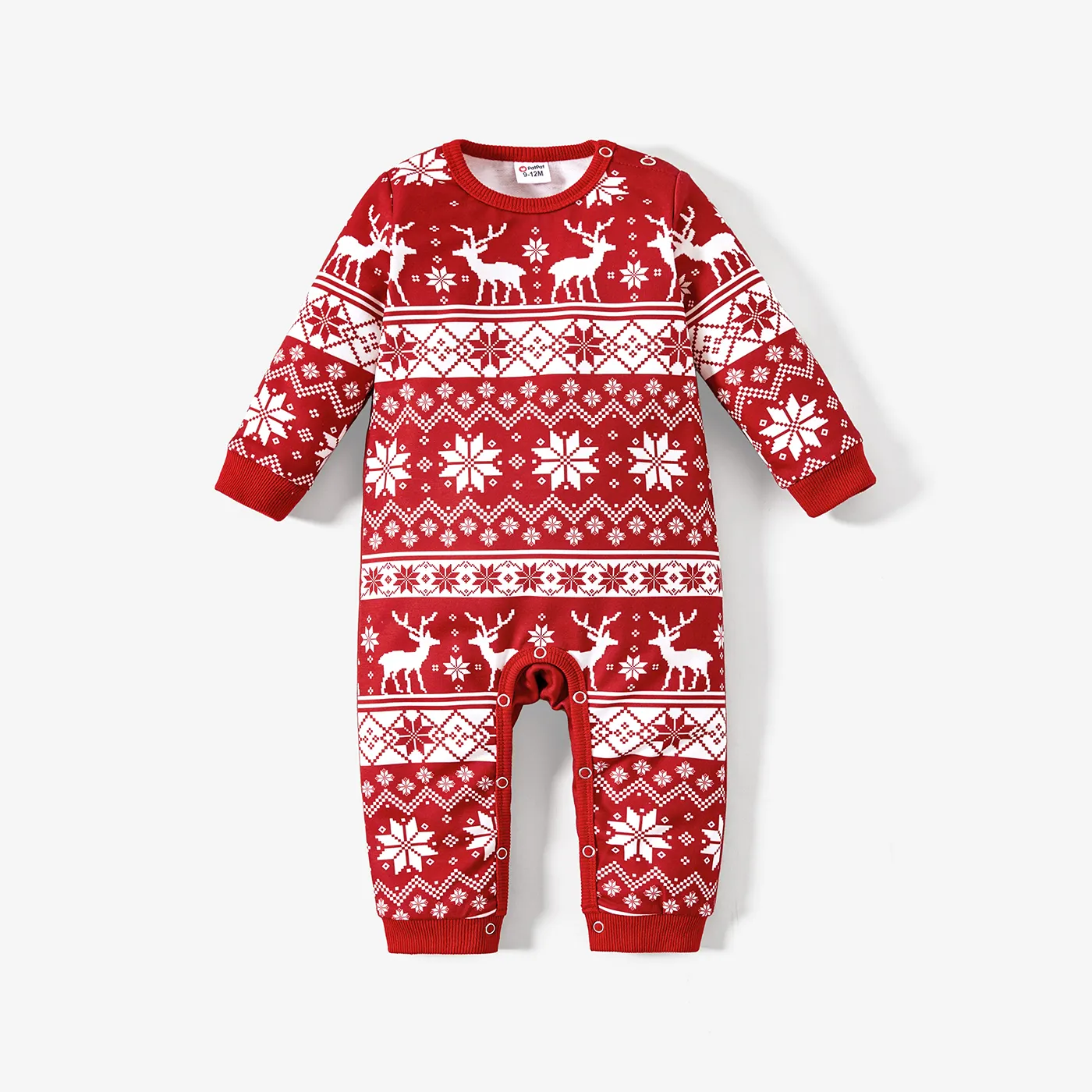 Christmas Family Matching Festival Theme Print Long Sleeve Tops  big image 1