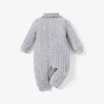 Baby Boy Basic Solid Color Long Sleeve Jumpsuit Grey image 3