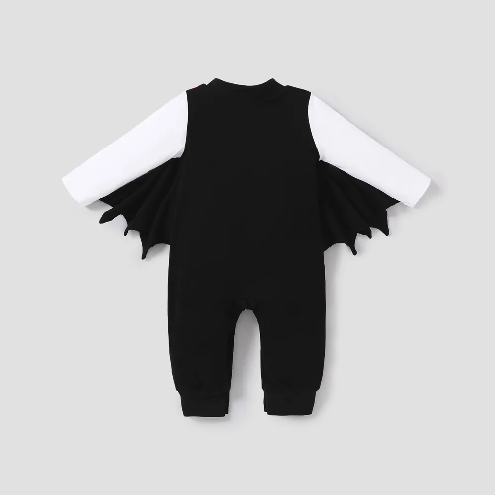 Baby Boy Halloween Solid Color Long Sleeve Jumpsuit  big image 2