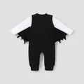 Baby Boy Halloween Solid Color Long Sleeve Jumpsuit  image 2