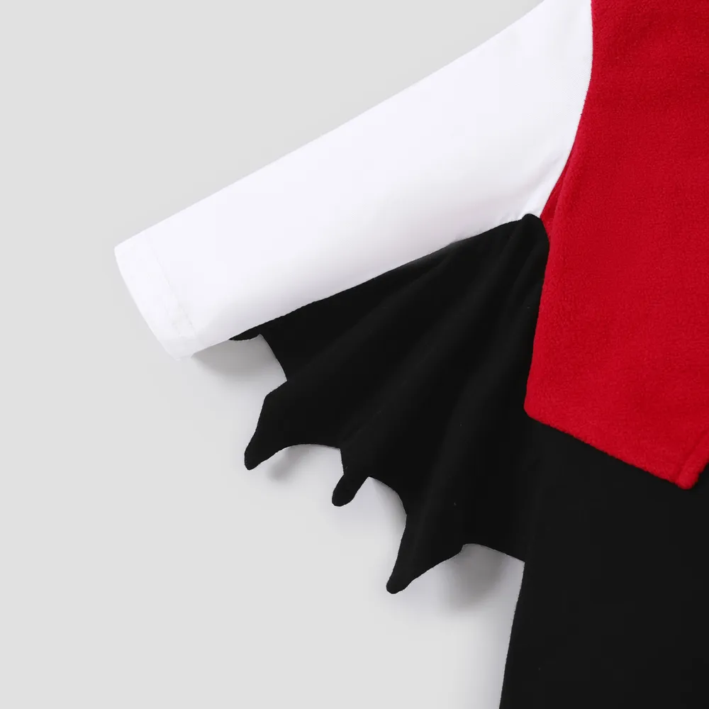 Baby Boy Halloween Solid Color Long Sleeve Jumpsuit big image 4