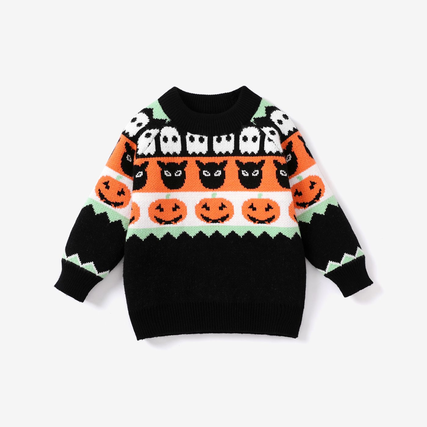 

Toddler Boy/Girl Childlike Halloween Pattern Sweater