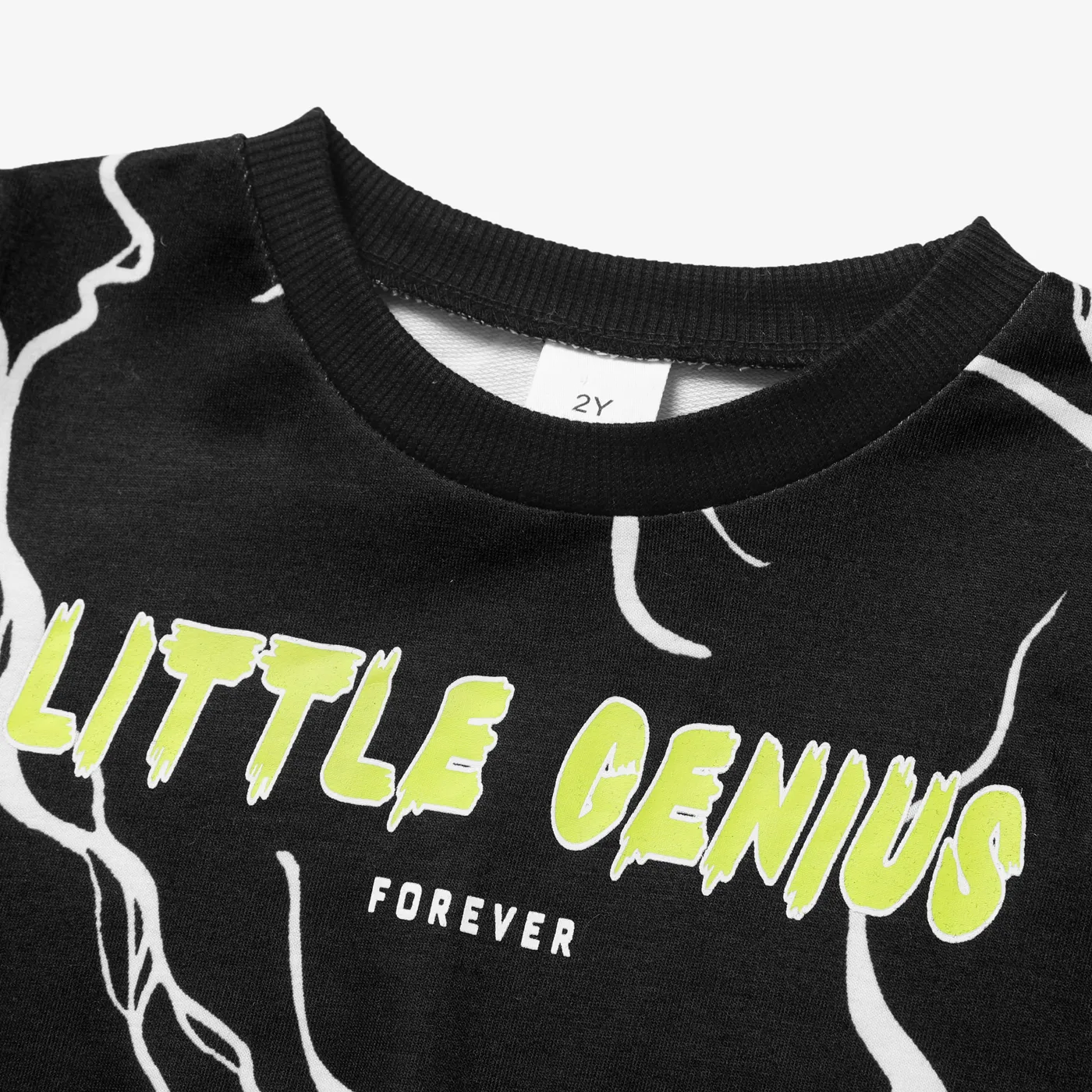 2pcs Toddler Boy Avant-garde Letter Pattern Set  image 3