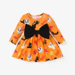 Baby Girl  Butterfly Designed Halloween 3D Dress  Orange