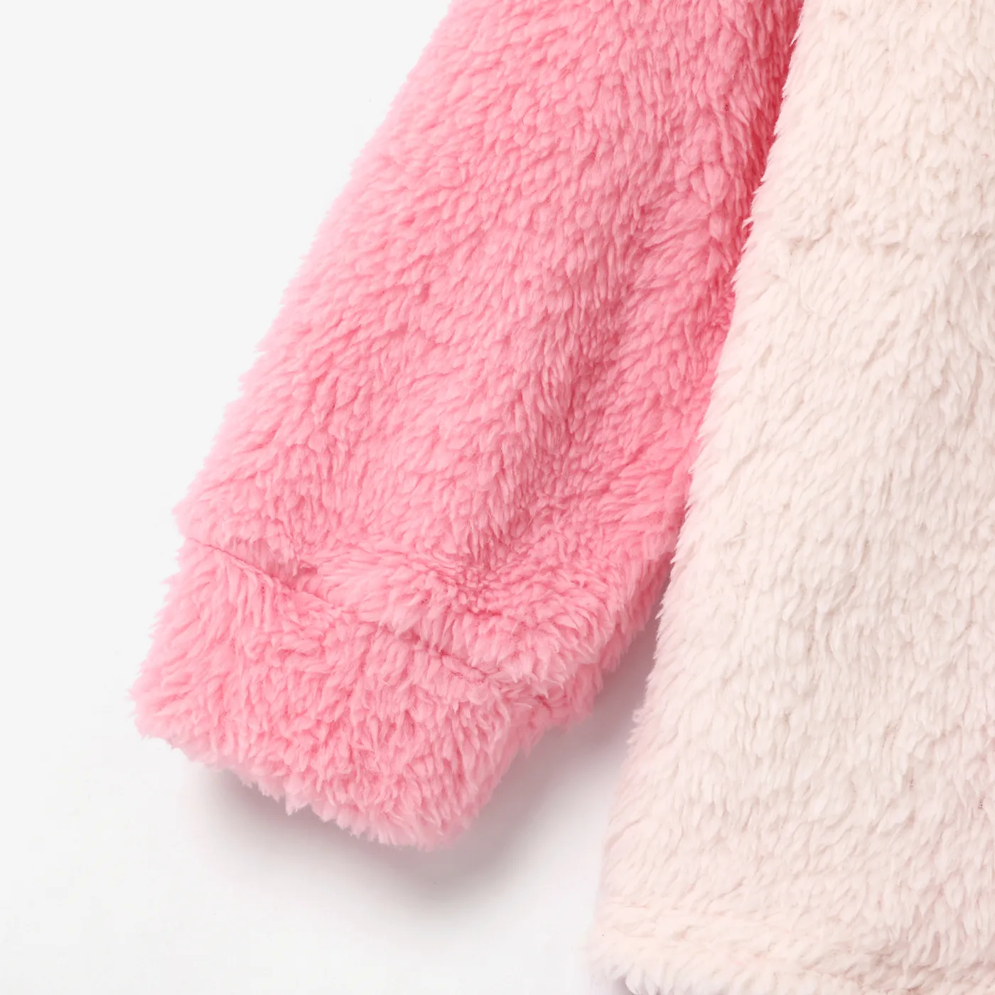 Kid Girl Sweet Colorblock Fleece Pullover Sweatshirt ColorBlock image 5