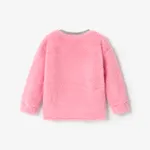Kid Girl Sweet Colorblock Fleece Pullover Sweatshirt  image 3