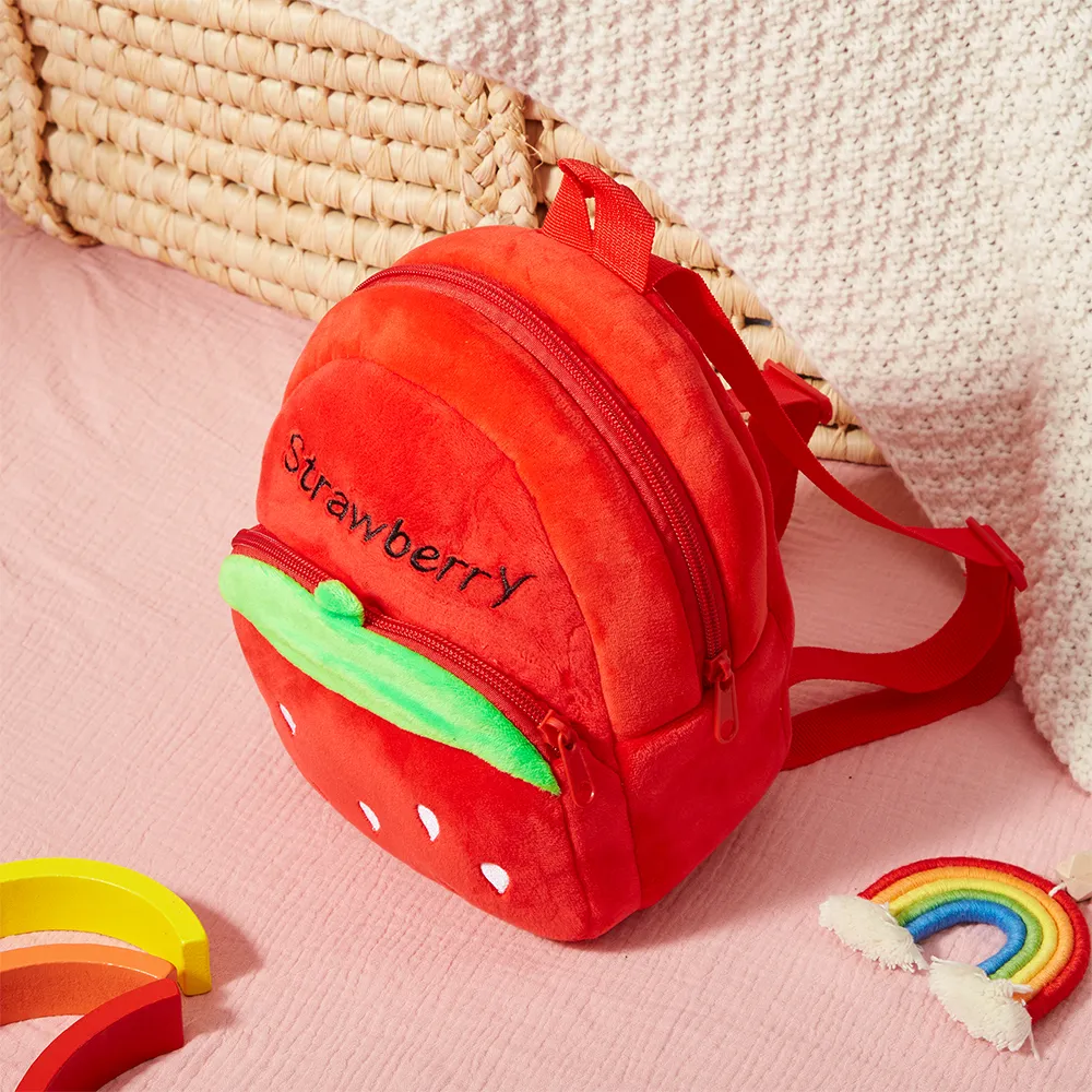 Toddler/baby Cute strawberry model children's bag Red image 2