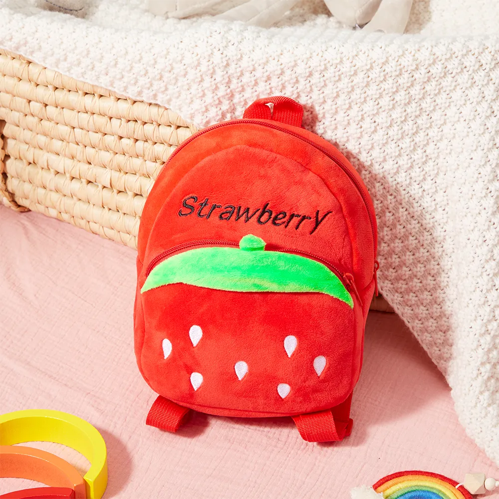 Toddler/baby Cute strawberry model children's bag Red big image 1