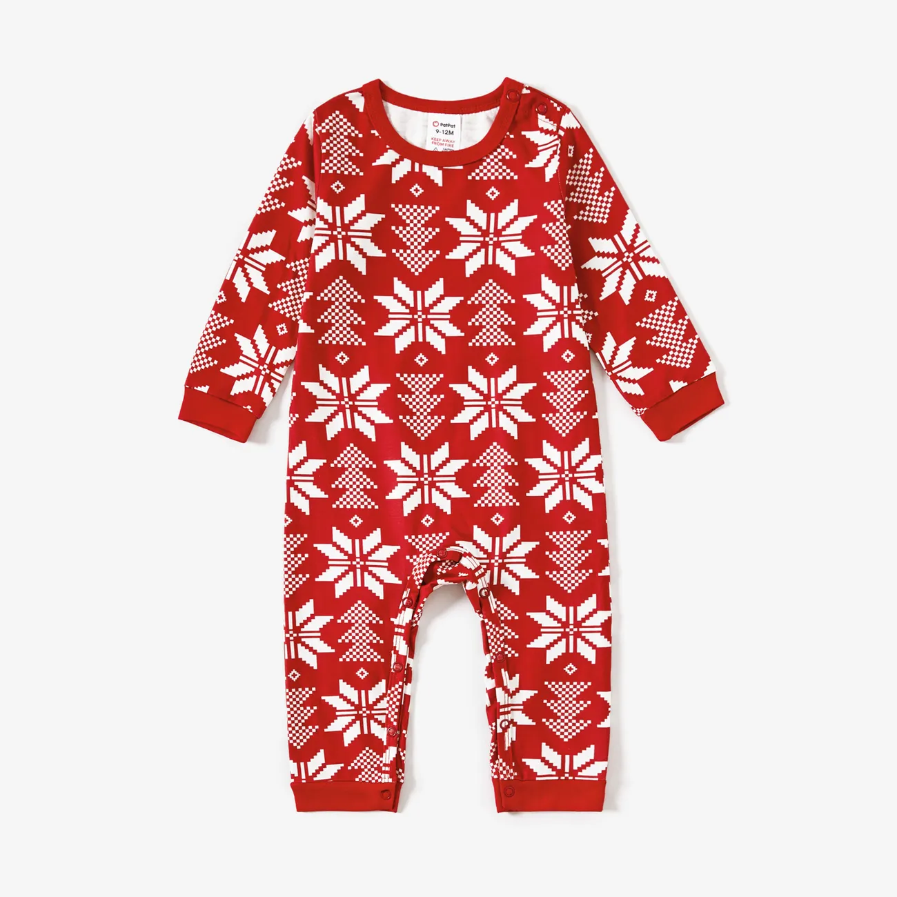 Christmas Snowflake Allover Print Notched Collar button-down Shirt and  Pants Family Matching Pajamas Sets (Flame Resistant) Only $13.99 PatPat US  Mobile