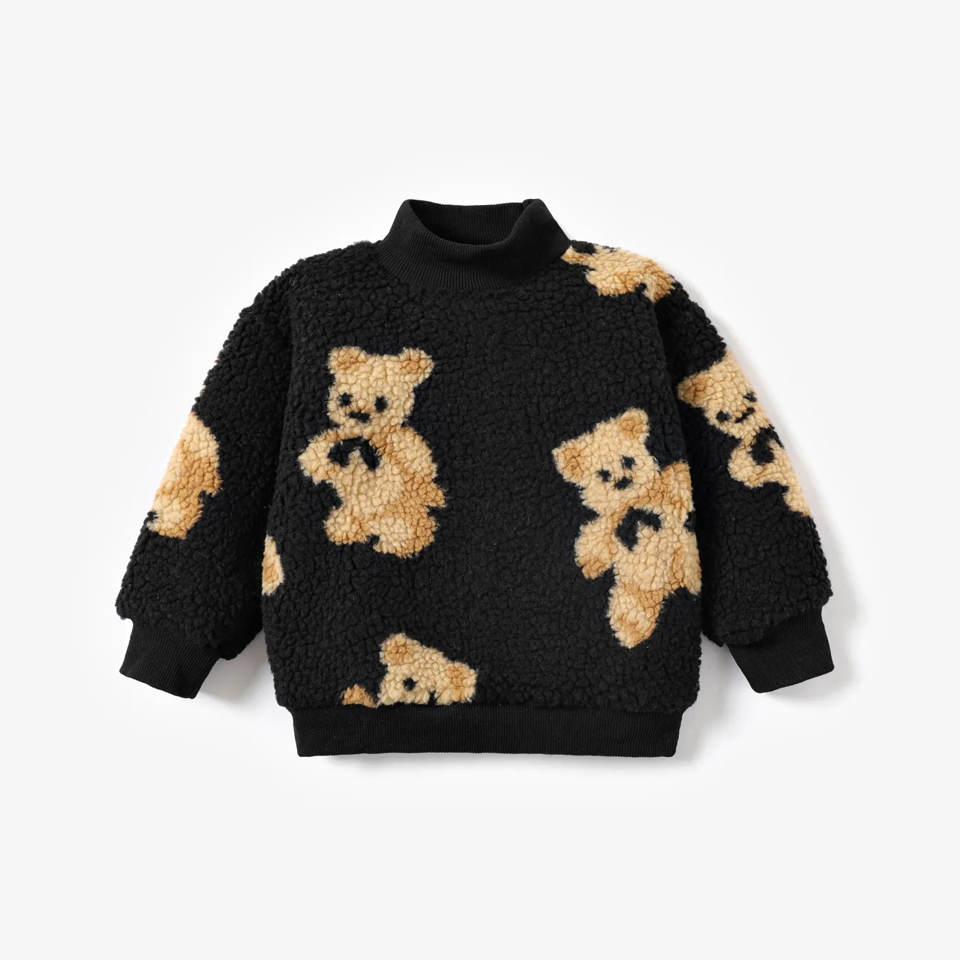 PatPat Teddy Sweater Black