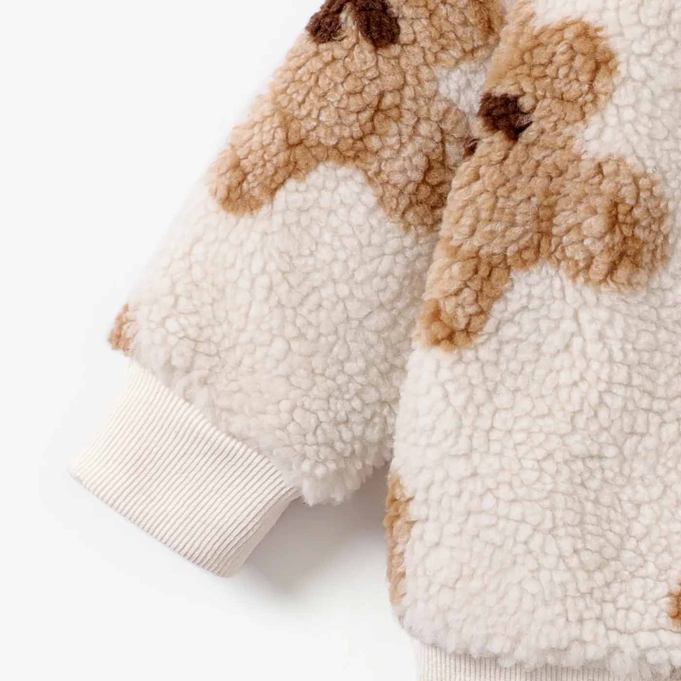 PatPat Teddy Sweater White image 3