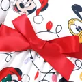 Disney Mickey and Friends Toddler Girl Christmas Full Print Bow Tie Long-sleeve Dress   image 4