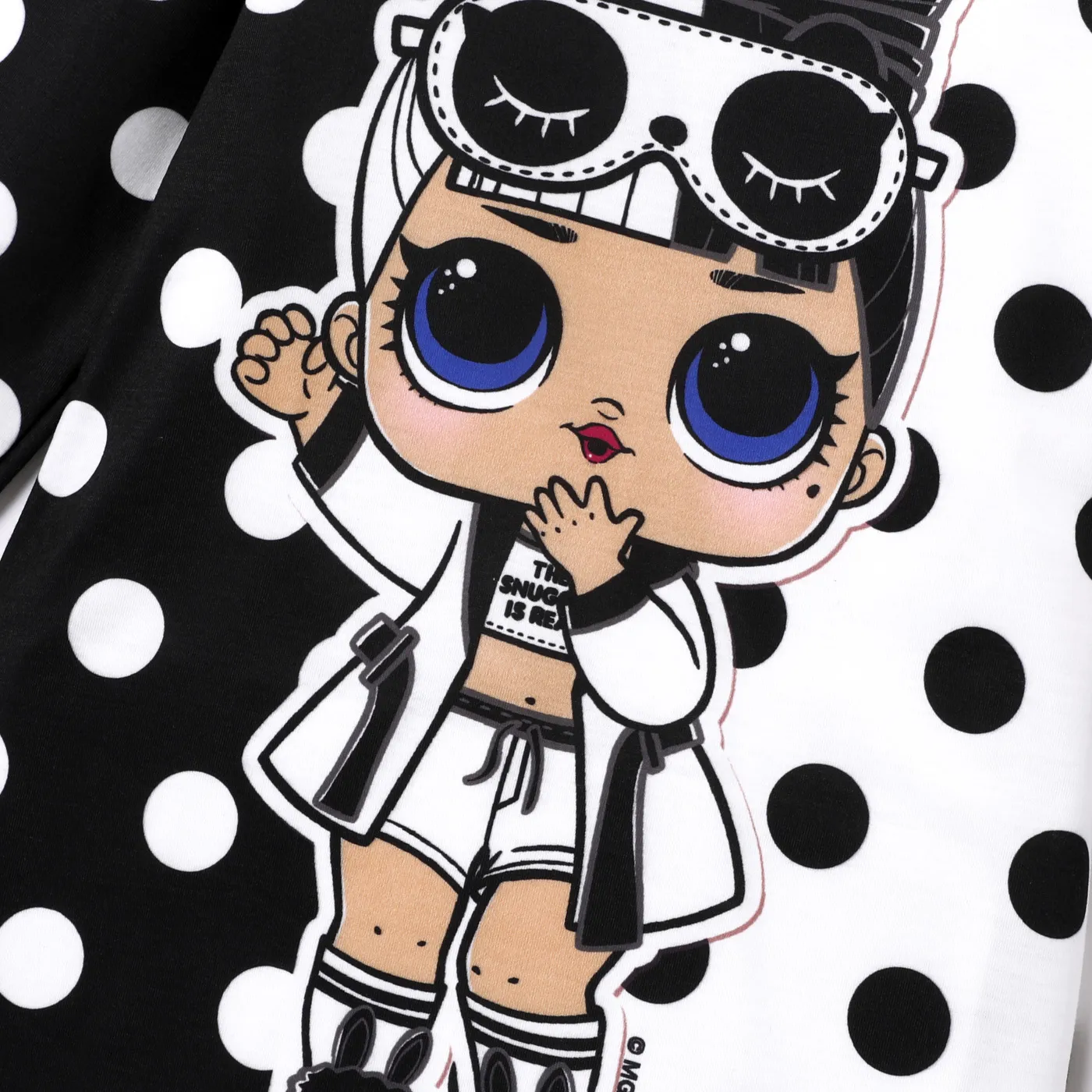 L.O.L. SURPRISE! Toddler Girl Polka Dots Colorblock Ruffled Long-sleeve Dress Color block image 2