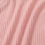 Toddler Girl Solid Color Ribbed Belted Open Front Cardigan Jacket Pink image 5