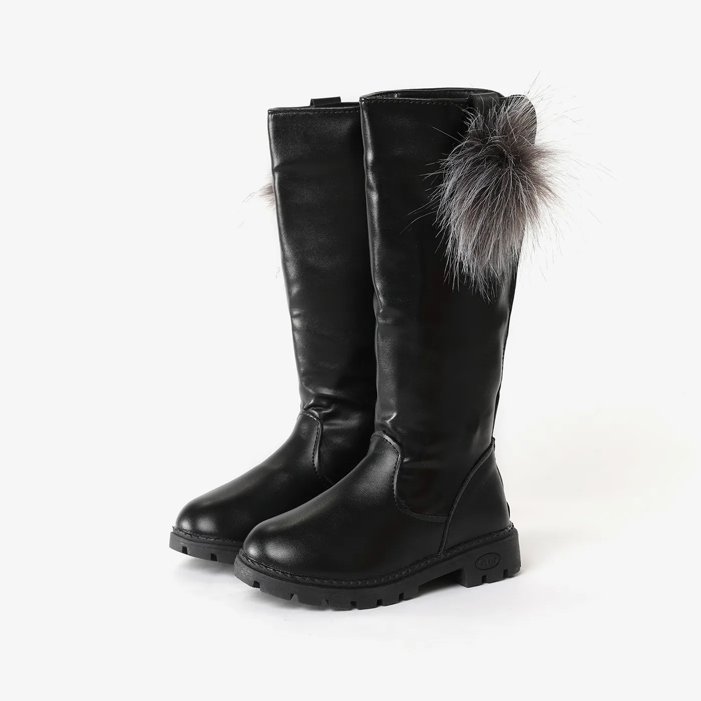 Toddler & Kids Pompom Decor Zipper High Boots