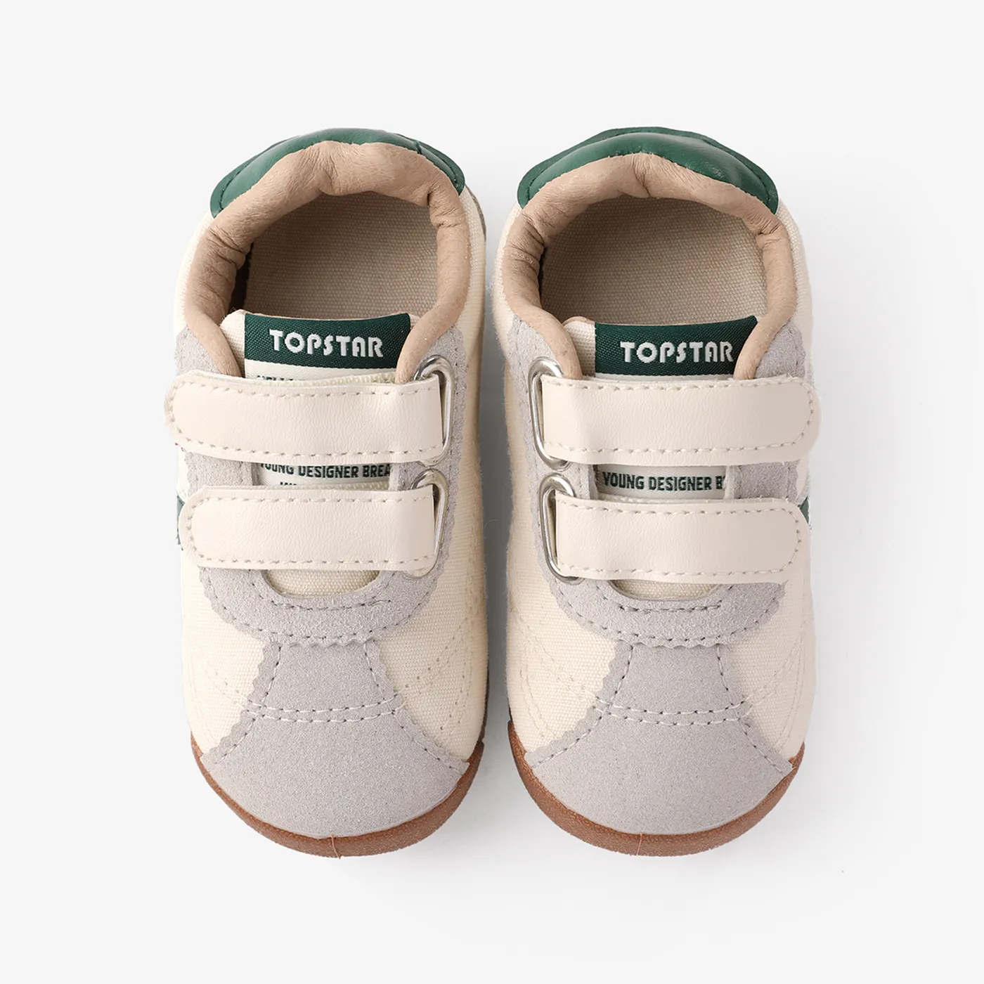 Toddlers and Kids Color-block Velcro Sports Shoes Green image 3