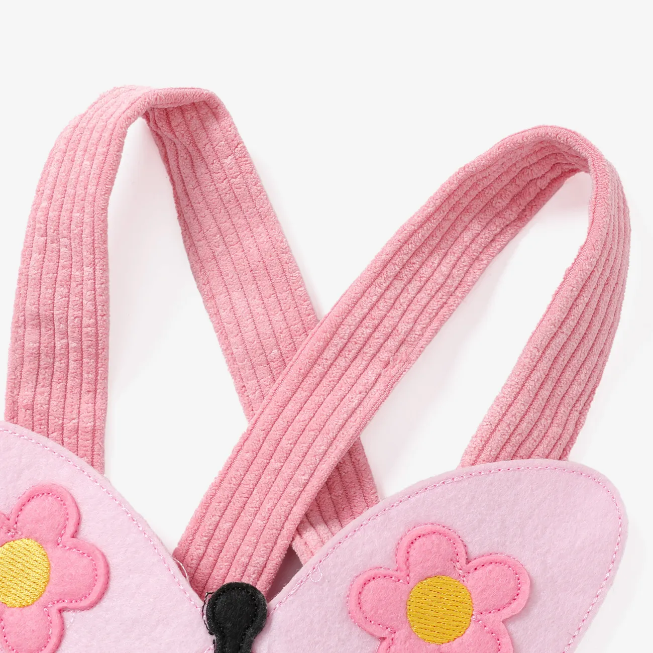 Baby Girl Sweet  Hyper-Tactile 3D Design Butterfly Sleeveless Dress  Pink big image 1