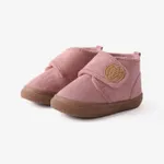 Toddler &Kids Basic Velcro Snow Boots Dark Pink