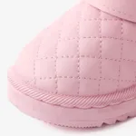 Toddler & Kids Basic Solid Color Buckle Decor Snow Boots Dark Pink image 5