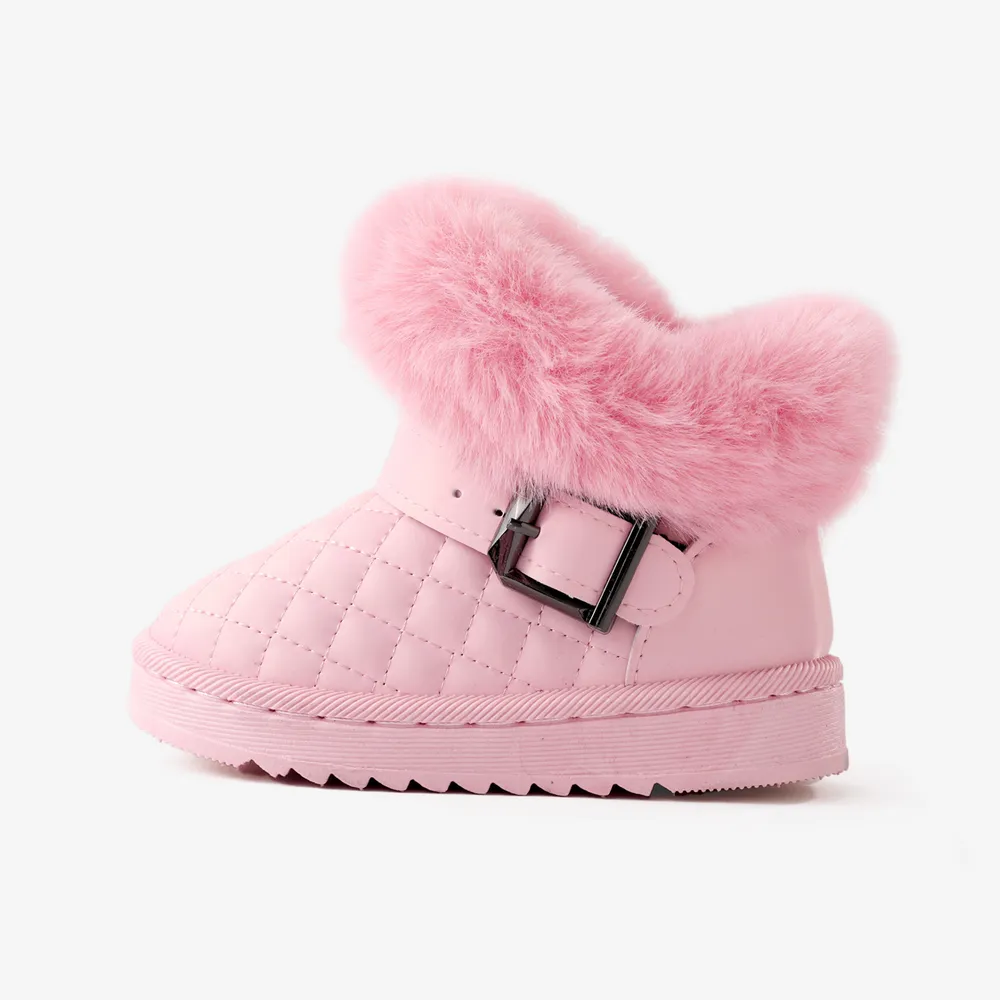 Toddler & Kids Basic Solid Color Buckle Decor Snow Boots big image 2