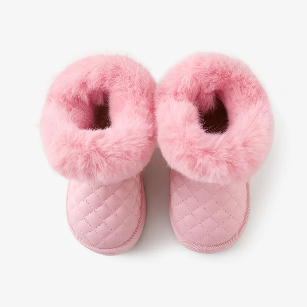 Toddler & Kids Basic Solid Color Buckle Decor Snow Boots big image 3