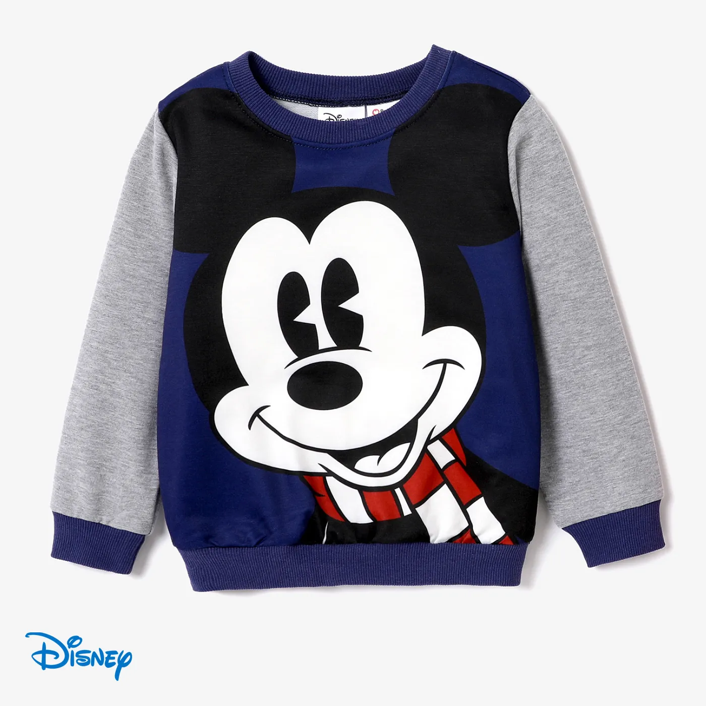 Disney Mickey and Friends Toddler Boy Mickey Mouse Pattern Print Long-sleeve Top or Pants Dark Blue big image 1