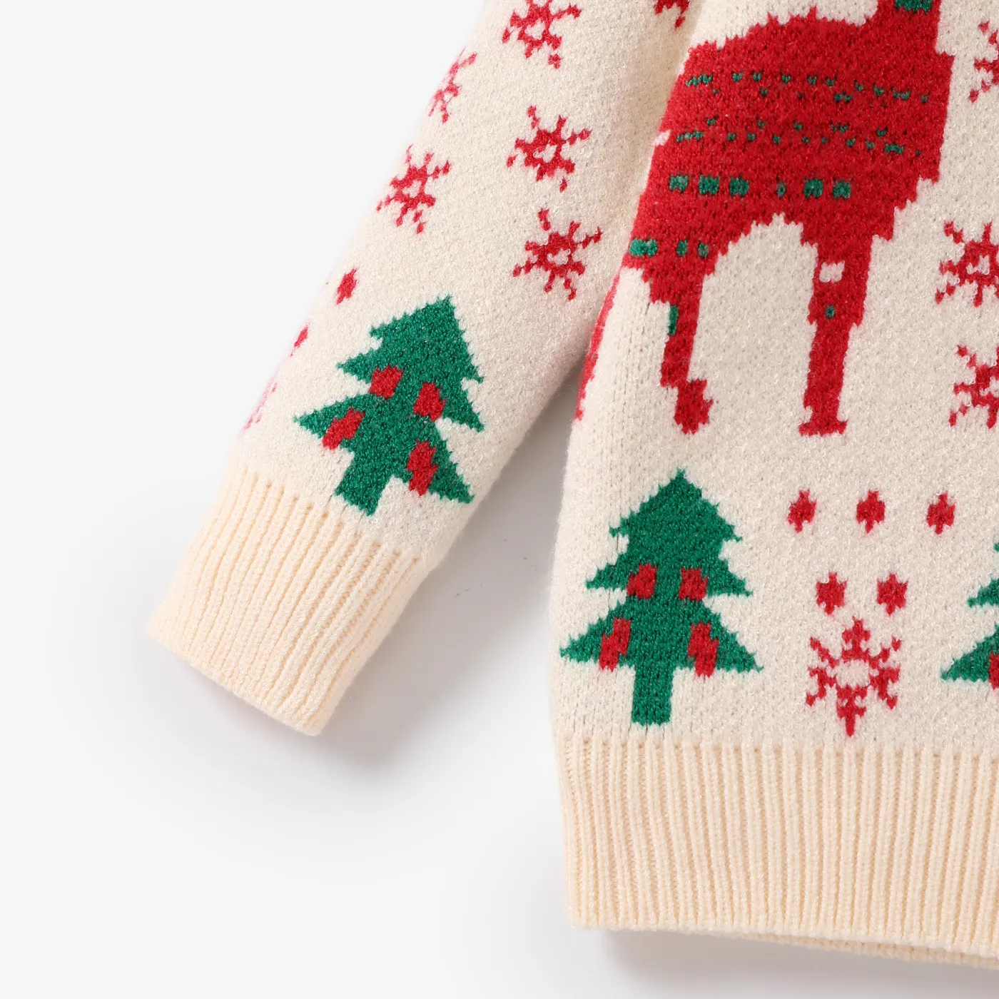 Baby/Toddler Boy/Girl Childlike Christmas Sweater Apricot image 4