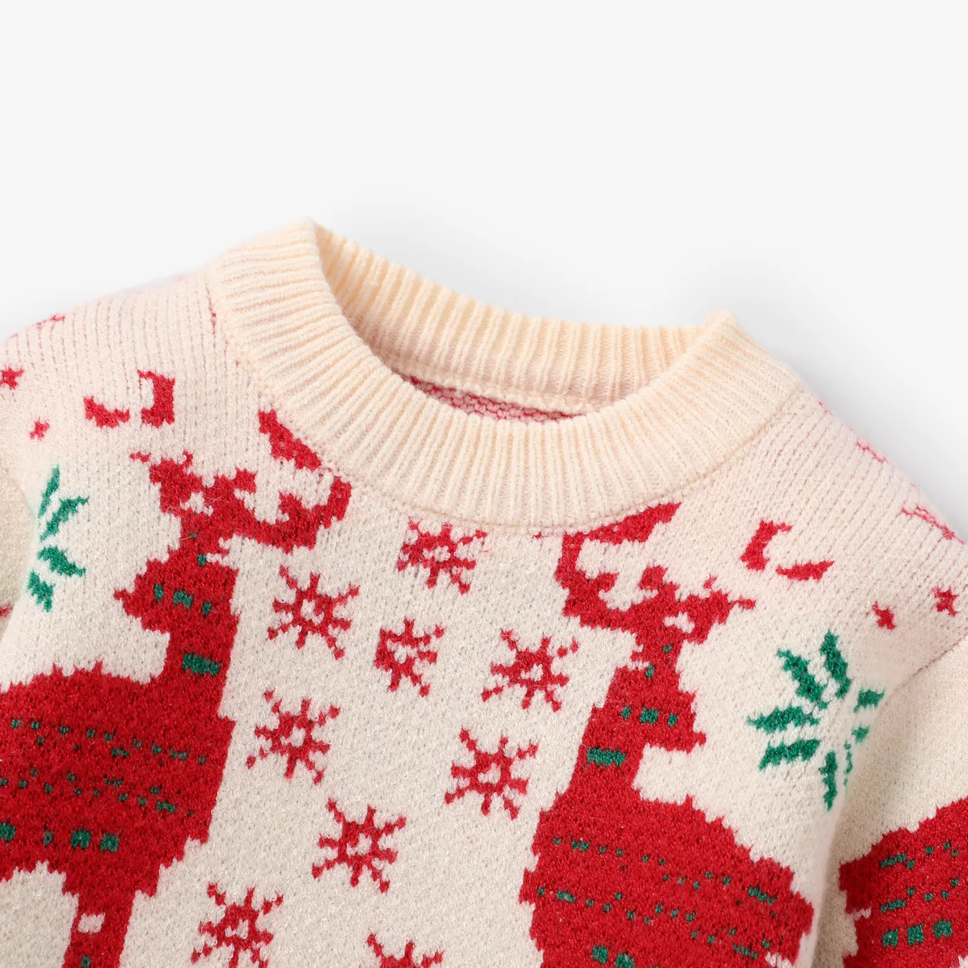 Baby/Toddler Boy/Girl Childlike Christmas Sweater Apricot image 3