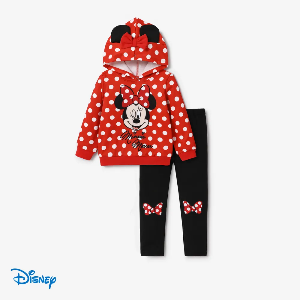 Disney Mickey and Friends Kid Girl 2pcs Polka Dots Print Long-sleeve Top or Pants big image 7