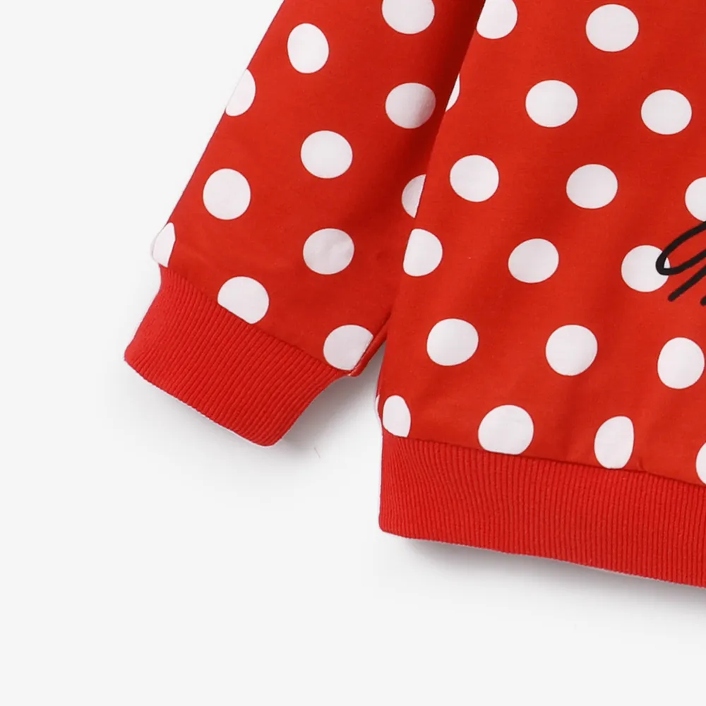 Disney Mickey and Friends Kid Girl 2pcs Polka Dots Print Long-sleeve Top or Pants big image 5
