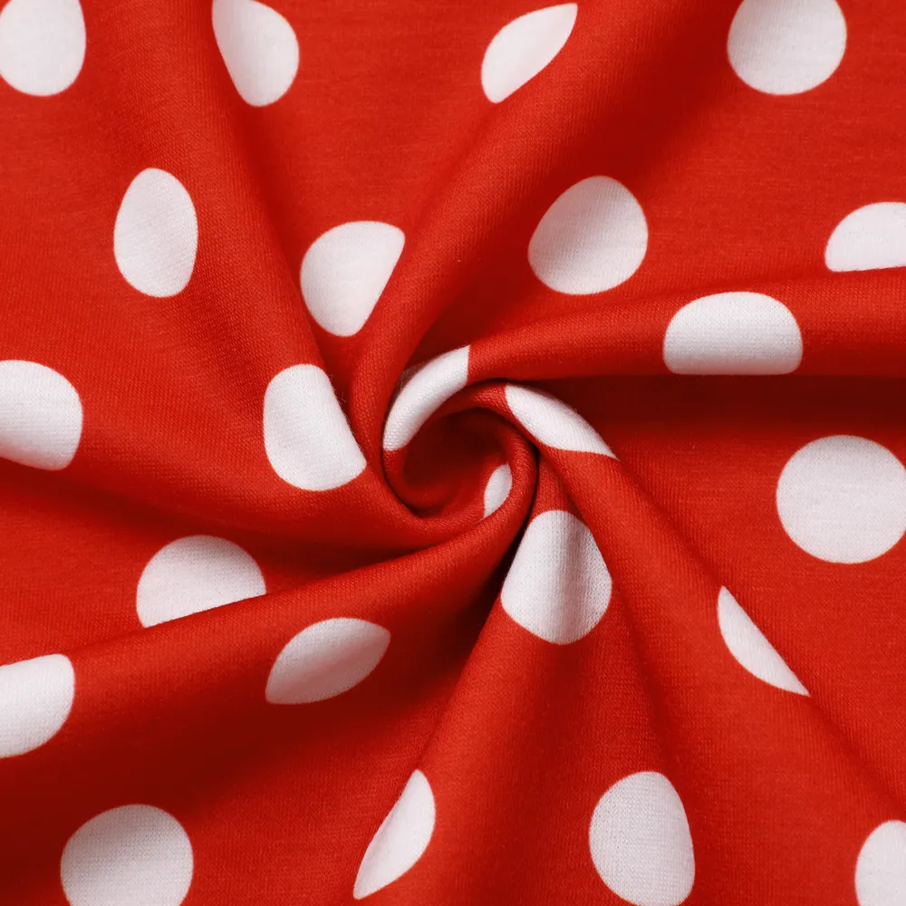 Disney Mickey and Friends Kid Girl 2pcs Polka Dots Print Long-sleeve Top or Pants big image 6